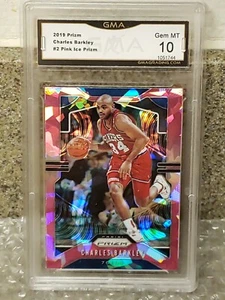 ☆HOF☆CHARLES☆BARKLEY ☆☆2019☆☆PRIZM☆☆PINK☆☆CRACKED☆☆ICE☆☆ ☆#2☆GEM☆☆MINT☆10☆ - Picture 1 of 5