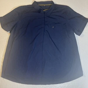 Mcdonalds Employee Shirt Navy Blue Short Sleeve Button Down Size 2XL-R - Picture 1 of 9