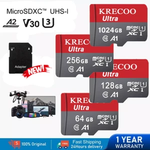 Micro SD Card 32GB 64GB 128GB 256GB 512GB Micro SD TF Memory Card Adapter lot - Picture 1 of 16