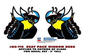 QG-719 1970 DODGE - SCAT PACK BEE DECAL SET - 3" TALL - OUTSIDE WINDOW INSTALL - Bild 1 von 1
