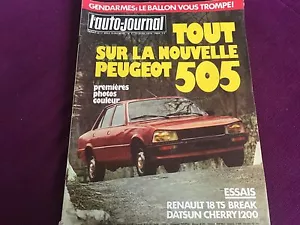 Auto Journal N º 7 Annee 1979 Peugeot 505 Renault 18 Estate Datsun Cherry - Picture 1 of 1