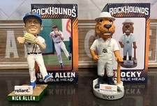 Nick Allen & Rocky Midland RockHounds Bobblehead SGA  Oakland A’s 2022 Giveaway