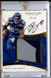 Doug Baldwin 2017 Panini Immaculate Premium Patch Auto 25/99 #PP-DB Patch Auto - Picture 1 of 2