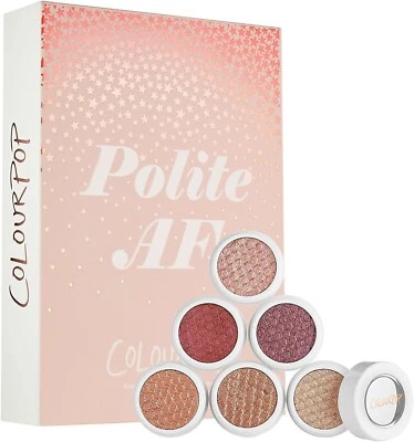 NIB ColourPop Polite AF Super Shock Shadow 6 Piece Full Size Collection | Beauty - Image 1 of 4