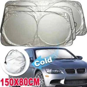 Folding Car Windshield Sun Shade Cover Visor Protector Interior Anti UV Sun New - Picture 1 of 14