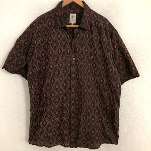 Territory Ahead Shirt Mens XXL Silk Blend Button Up Aztec Navajo Southwestern - Picture 1 of 8