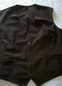 GILET UOMO NERO ELEGANTE DA LAVORO BAR CAMERIERE USATO TG 54.56 - Foto 1 di 2