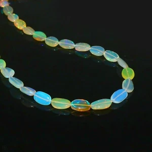 Oktober Geburtsstein Opal Nuggets Perlen Äthiopisch Minimalistisch Halskette Schmuck 5160 - Bild 1 von 2