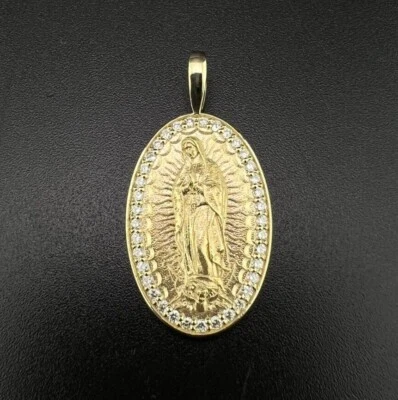 Кулон леди Гваделупа из чистого желтого золота 14 карат с круглым бриллиантом 0,50 карата  - Изображение 1 из 4