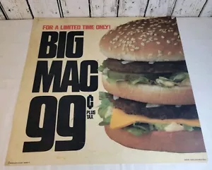 Vintage McDonald’s 1988 Big Mac 99cent Translite/Sign/Promo/Ad/Display 21,5x21,5 - Bild 1 von 9