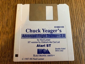 CHUCK YEAGER'S ADVANCE FLIGHT TRAINER 2.0 GIOCO ATARI ST COMPUTER 3.5" FLOPPY(S) - Foto 1 di 2