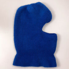 Retro Bright Blue Machine Knit Winter Ski Mask