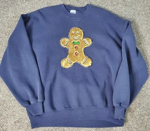 Sweatshirt Damen Weihnachten Oma Lebkuchenmann XL USA Made Vintage - Bild 1 von 8