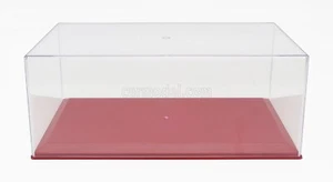 MODELLISMO AUTO STATICO VETRINA ESPOSITORE DISPLAY BOX FOR 1/18 BASE ROSSA - Foto 1 di 4