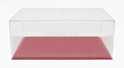 MODELLISMO AUTO STATICO VETRINA ESPOSITORE DISPLAY BOX FOR 1/18 BASE ROSSA - Immagine 1 di 4