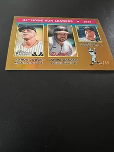 2025 Topps Heritage AL HR Leaders #196 Judge Santander Soto Gold Refractor /50 - Picture 1 of 2