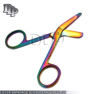 Lister Bandage Scissors 3.5" Multi Color Rainbow Color Surgical Instruments - Bild 1 von 4