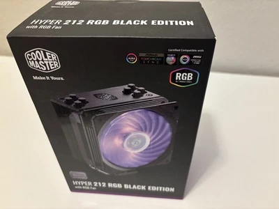 Cooler Master Hyper 212 RGB Black Edition CPU Air Cooling Fan - Image 1 of 2