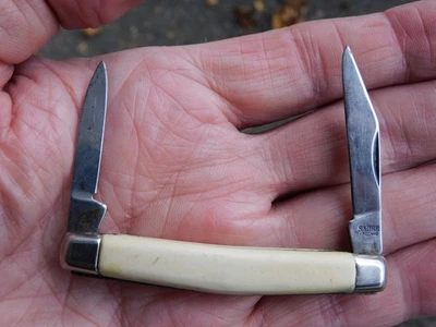 FACA DE BOLSO VINTAGE SABRE DUAS LÂMINAS IRLANDA - Imagem 1 de 4