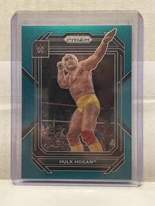 2023 Panini Prizm WWE Hulk Hogan #195 Teal Prizm Parallel /49 - Picture 1 of 2