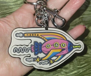 Coach Rocket Bag Charm/ Keychain NWT Limited Edition Leather Muticolor Metallic - Picture 1 of 5
