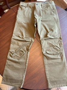 Vntg Kuhl Ryder Dye Outdoor Pant Brownish-Olive Green Articulated Knee 35X30 EUC - Picture 1 of 7
