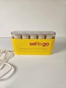 Clairol Set To Go De Colección Viaje Hot Roller Rizadores de Pelo con Clips Probados - Imagen 1 de 9