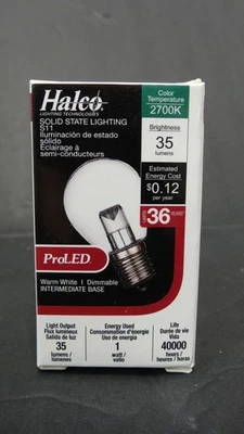 1 3 HALCO ProLed S11 Dimmable 80525 Warm White 2700K BASE E17 NIB! F/S - Image 1 of 4