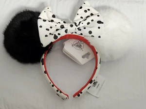 Disney Parks 101 Dálmatas Cruella Imitación Piel Felpa Orejas Diadema EE. UU. Nueva - Imagen 1 de 1