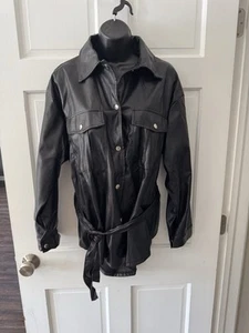 NWT Juniors Shinestar Faux Leather Jacket Size Large - Picture 1 of 7