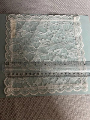 PAÑUELO DE NOVIA Jessica Mcclintock de encaje 8x8 pulgadas BLANCO NUEVO EN STOCK Foto 1 de 3