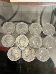 1967 quarter no mint mark Set of 11 - Picture 1 of 9