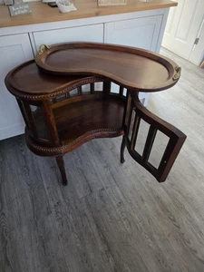 Kidney Shaped Drinks Cabinet Exc Cond Poss Delivery - Picture 1 of 8