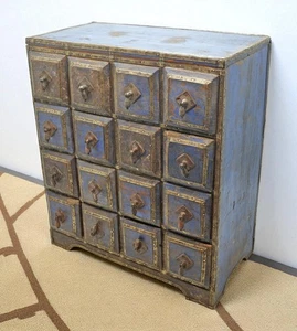 Vintage Wooden Fine Drawers Storage Box Original Old Hand Crafted - Picture 1 of 7