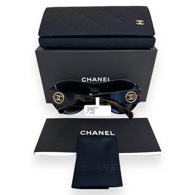 Chanel Sunglasses ch5508A 714/3 Brown Tortoise Gold CC Logo with Case NWT - Image 1 of 4