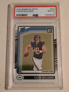 2024 Panini Donruss Optic #201 Caleb Williams Rookie RC PSA 8 - Bild 1 von 2