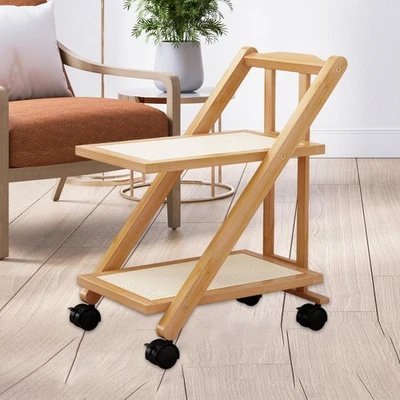 Carro utilitario rodante plegable portátil sofá mesa auxiliar para dormitorio oficina bar Foto 1 de 4