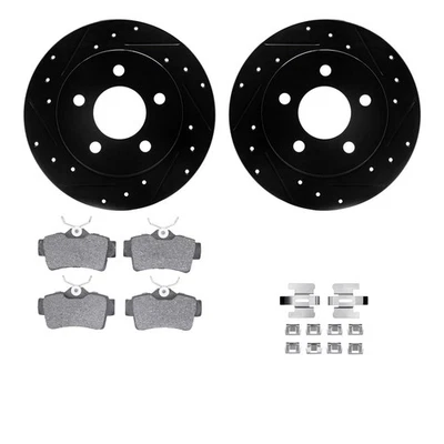 For Ford Mustang 94-04 Brake Kit eLINE Series Drilled & Slotted Rear Brake Kit w - Imagem 1 de 4