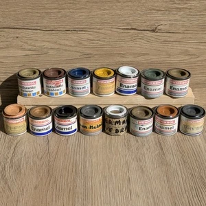 15x Vintage Humbrol Color / Enamel - Made In England 1970's For Airfix Models - Picture 1 of 14