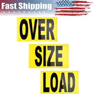 12"x60" 3 piece Magnetic Oversize Load Sign for Escort/Pilot Car ~ Truck Safety - Picture 1 of 12