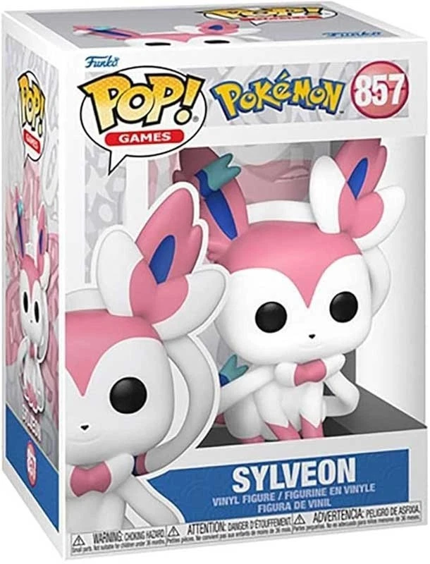 FUNKO POP! GAMES POKEMON SYLVEON #857 VINYL FIGURE + POP PROTECTOR BRAND NEW — 第 1/2 张图片