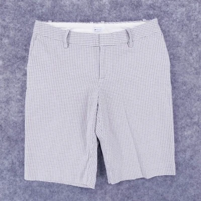 Шорты женские Gap 2 бермудские эластичные плоские спереди бежевые серые клетчатые дамские - Изображение 1 из 4