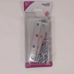 National Hardware Mending Braces 4" X 5/8" With Screws Steel Zinc Plated NEW - Bild 1 von 6