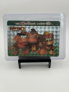SUPER RARE DK and Diddy Prism 1995 Bandai Carddass Donkey Kong Country Nintendo - Picture 1 of 2