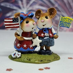 Wee Forest Folk 4th of July Figurine M-331a-BOS, Boston Strong - Picture 1 of 6