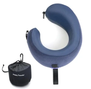 Cushion Lab Travel Pillow Award-Winning Patented Ergonomic Design Navy Medium - Picture 1 of 1