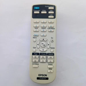 Epson Projector Remote Controller Genuine  Model No. 159917600 Tested Gray Color - Picture 1 of 9