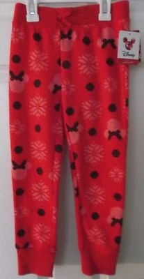 PANTALONES DISNEY MINNIE MOUSE COPO DE NIEVE ROJO - CINTURA ELÁSTICA - TALLA 6 - NUEVOS CON ETIQUETAS Foto 1 de 4