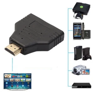 2-IN-1 HDMI Kabel Splitter Smarter Verteiler Umschalter Y Adapter Full HD 1080P - Bild 1 von 8