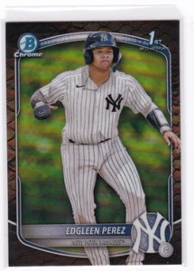 Edgleen Perez REPTILIAN REFRACTOR 2025 Bowman #BCP-80 Yankees - Picture 1 of 2